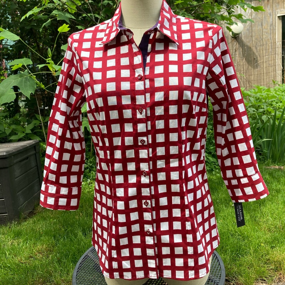 Zac and Rachel Colorful Tailored Blouse  size S